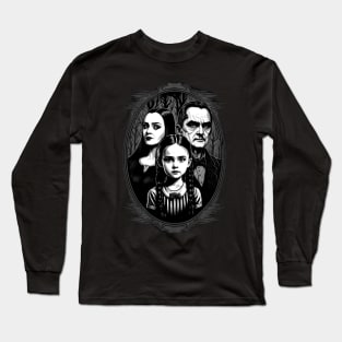 ADDAMS Family, Wednesday-inspired design, Long Sleeve T-Shirt